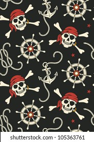 vector seamless with pirates