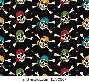vector seamless with pirates