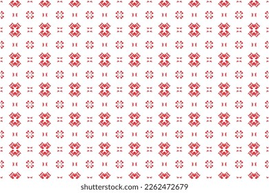 vector seamless pixel ethnic national slavic pattern isolated on white background. traditional ornament of Ukrainian and Belarusian embroidery - vyshyvanka.useful for print, wallpaper, textile, fabric