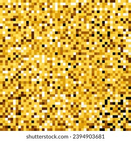 Vector seamless pixel pattern in shades of gold.

