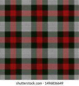 vector seamless plaid knitted checkered pattern