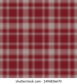 vector seamless plaid knitted checkered pattern