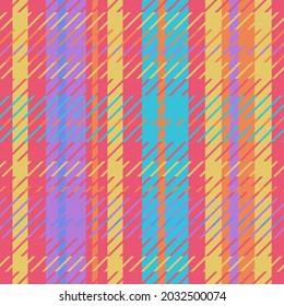 Vector seamless plaid pattern in lgbtq colors. Repeating fall tartan ornament on homosexual shades.Designs for fabric, wrapping paper, textiles, social media, packaging, postcards, stickers, posters.
