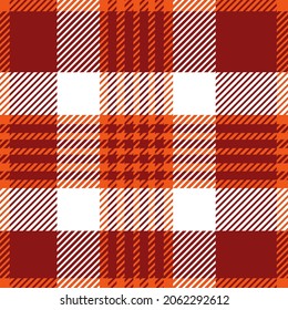Vector seamless plaid pattern with orange and brown colors. Repeating,summer,tartan,bright hand drawn in doodle style.Design for textiles,fabric,wrapping paper,scrapbook paper,packaging.