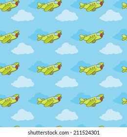 vector seamless plane pattern