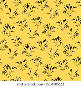 Vector Seamless Plant pattern. Green natural decor. Trendy background. Design for wrapping, fabric, print