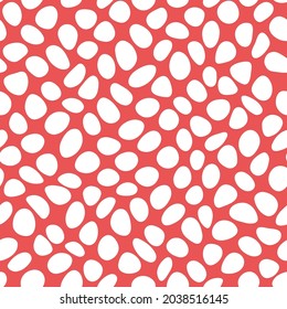 Vector seamless polka dots pattern with optical illusion. Simple design for wrapping paper, wallpaper, textile, stationery.
