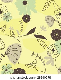 Vector seamless pretty floral pattern