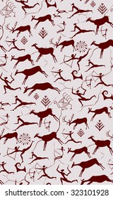 Vector seamless primitiv art