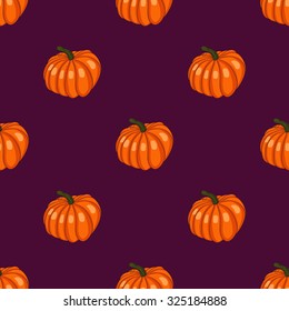 Vector seamless pumpkin pattern
