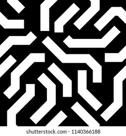 Vector Seamless Random Pattern Background. Futuristic Hi-Tech Design 