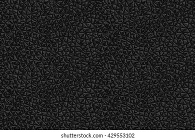 Vector Seamless Realistic Leather Texture. Black Background