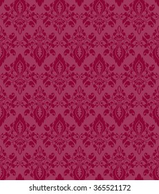 Vector seamless red floral pattern
