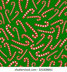 Vector seamless red striped Christmas candy canes