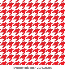 Patrón de hauntuz blanco y rojo sin fisuras vectorial.
