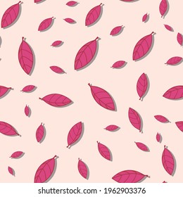 Vector seamless repeat pattern print with red