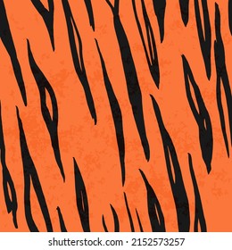 Vector seamless repeating pattern of tiger skin ideal for backgrounds, animal print textures, fabrics and textiles or wallpaper.