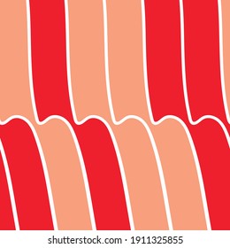 Vector seamless repeating retro seamless wavy pattern. Perfect for fabric, scrapbooking and wallpaper