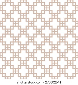 Vector seamless repeating texture pattern for stained glass, forged metal lattice, flooring, tile covering.