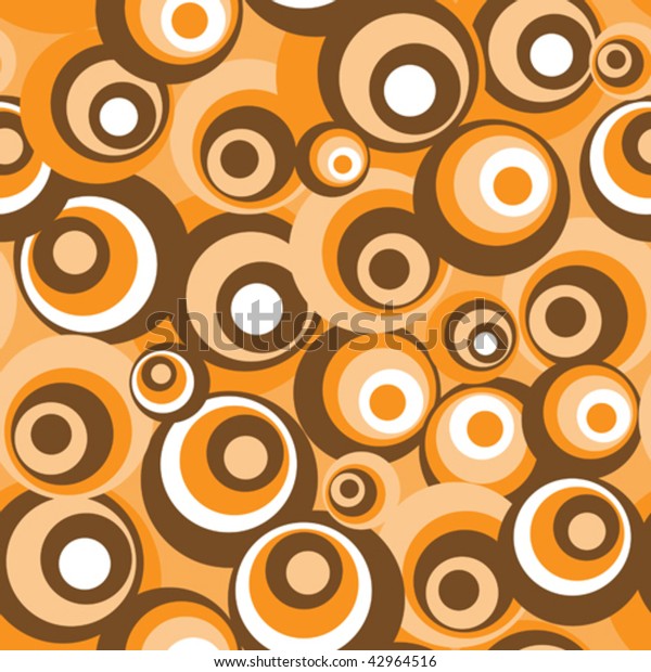 vector seamless retro background in warm brown and orange