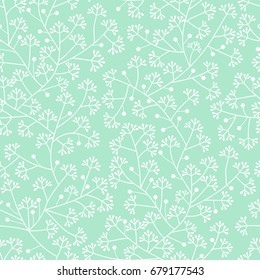 Vector seamless retro pattern. Hand drawn floral texture.