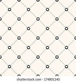 Vector seamless retro pattern, polka dot with hearts. Can be used for wallpaper, pattern fills, web page background,surface textures