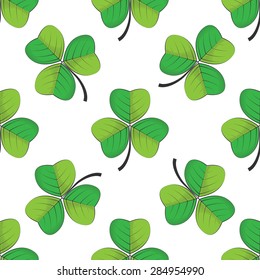 Vector seamless retro pattern, shamrock. excellent vector illustration, EPS 10