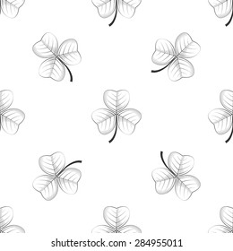 Vector seamless retro pattern, shamrock. excellent vector illustration, EPS 10
