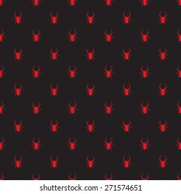 Vector seamless retro pattern spider. For pattern fills, web page background, blog. Stylish texture.