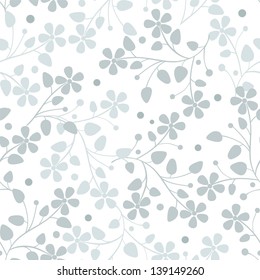 Vector seamless retro pattern with sprouts