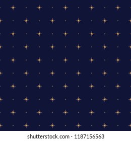 Vector Seamless Retro Pattern With Stars