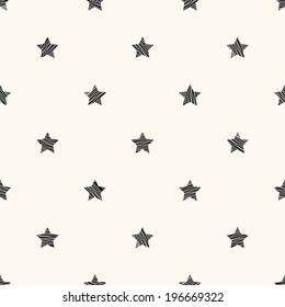 Vector seamless retro pattern with stars