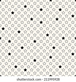 Vector seamless retro pattern with stars