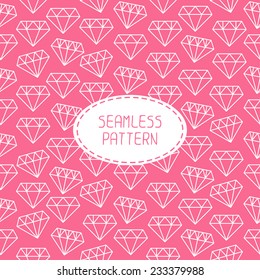 Vector seamless retro pattern with vintage hipster diamond. For wallpaper, pattern fills, web page background. Stylish texture.