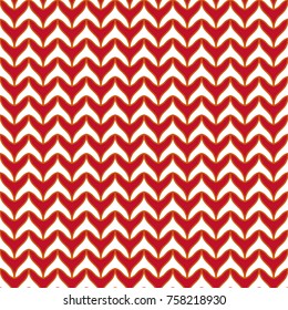 Vector seamless retro stylish pattern to a set for backdrop, wrapping paper, fabric, greeting card and invitation card with often repeating orange-outlined red heart elements on a white background