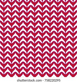 Vector seamless retro stylish pattern to a set for backdrop, wrapping paper, fabric, greeting card and invitation card with often repeating purple-outlined red heart elements on a white background