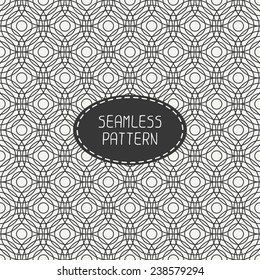 Vector seamless retro vintage geometric hipster line pattern. For wallpaper, pattern fills, web page background, blog. Stylish texture.