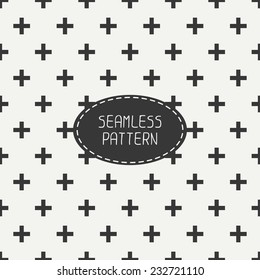 Vector seamless retro vintage geometrical hipster pattern. For wallpaper, pattern fills, web page background, blog. Stylish texture of crosses.