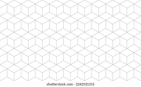 Vector seamless rhombus pattern. Abstract geometric background. Stylish fractal texture.