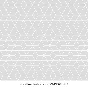 Vector seamless rhombus pattern. Abstract geometric background. Stylish linear fractal texture.
