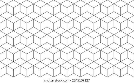 Vector seamless rhombus pattern. Abstract geometric background. Stylish fractal texture.