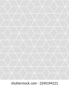 Vector seamless rhombus pattern. Abstract geometric background. Stylish linear fractal texture.