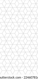 Vector seamless rhombus pattern. Abstract geometric background. Stylish linear fractal texture.