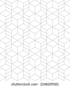 Vector seamless rhombus pattern. Abstract geometric background. Stylish fractal texture.