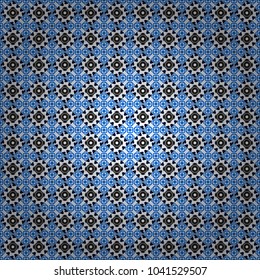 Vector seamless rhombus and tiles parquet texture in white, blue and black colors (chevron various).