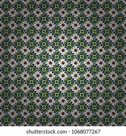 Vector seamless rhombus and tiles parquet texture in white, green and gray colors (chevron various).