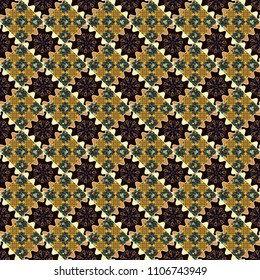 Vector seamless rhombus and tiles parquet texture in beige, black and brown colors (chevron various).