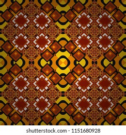Vector seamless rhombus and tiles parquet texture in green, black and yellow colors (chevron various).