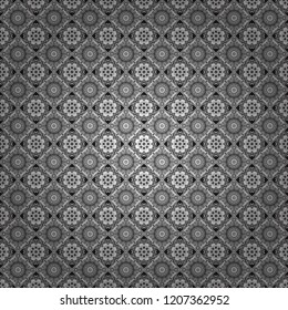 Vector seamless rhombus and tiles parquet texture in white, gray and black colors (chevron various).