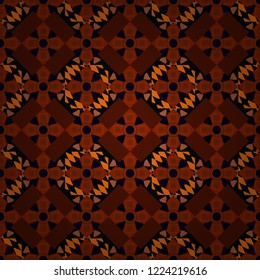Vector seamless rhombus and tiles parquet texture in black, red and brown colors (chevron various).